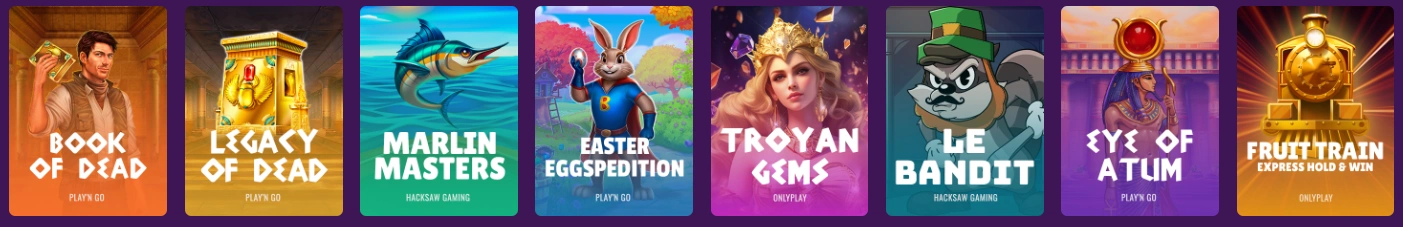 Jackpot games available at Betti Casino